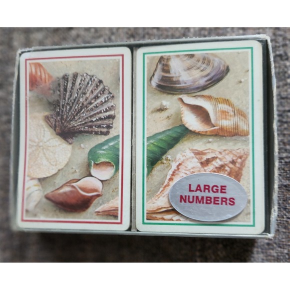 Other - Vintage Canada Cape‎ Shore Line Playing Cards Shells Large Numbers 2 Decks